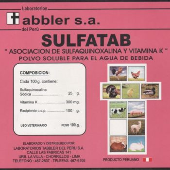 Sulfatab x 20gramos y 100gramos